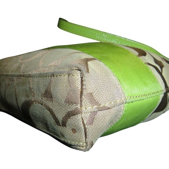 Coach 2009 Soho Signature C Jacquard Hobo Shoulder Bag Khaki Green Stripe 13674 - Picture 11 of 15